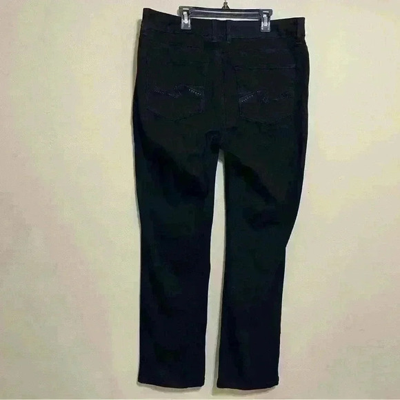 Lee Women's Perfect Fit Straight Leg Jeans Black Size 16 Medium - Picture 2 of 10